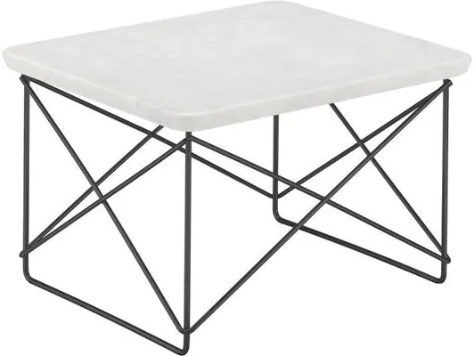 Vitra Occasional LTR Sengebord Lys Marmor/Sort